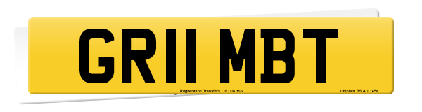 Registration number GR11 MBT